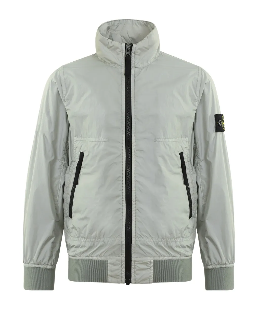 Junior Compass-Badge Zipped Bomber Jacket