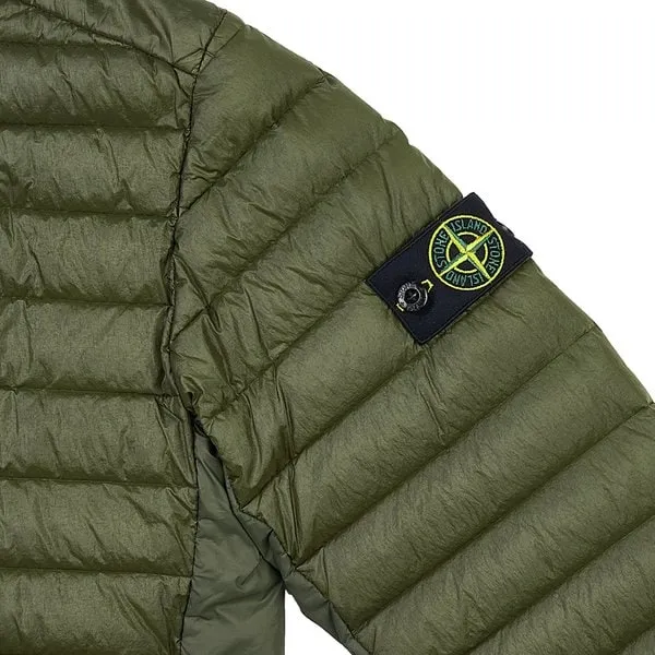 High-Collar Long-Sleeved Down Jacket