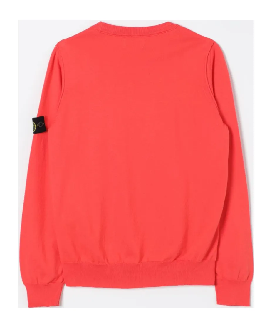 Compass-Badge Cotton Jumper