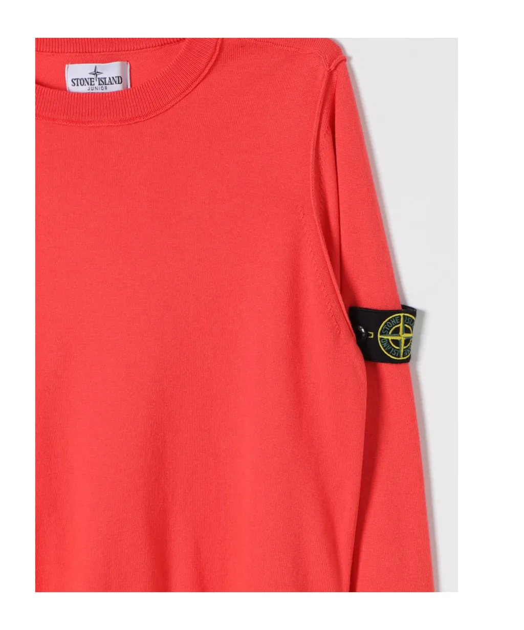 Compass-Badge Cotton Jumper