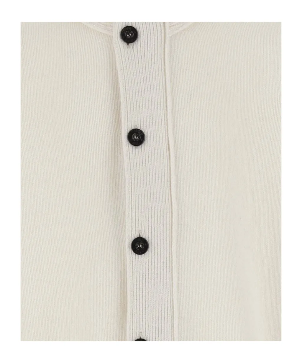 Compass-Badge High Neck Cardigan