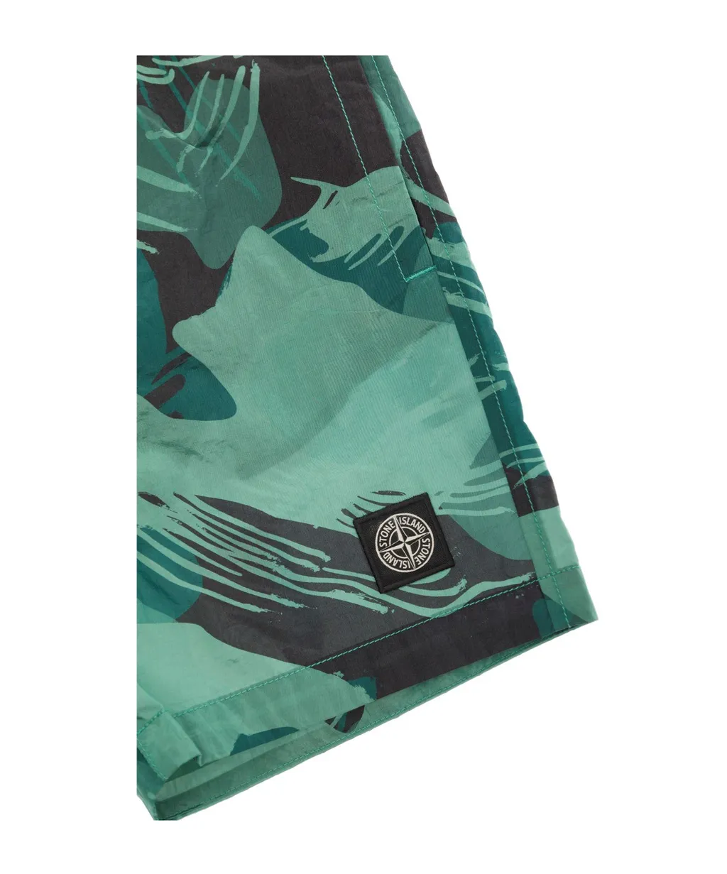 Compass-Motif Swim Shorts