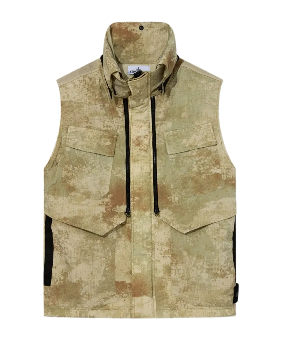 High-Necked Sleeveless Vest