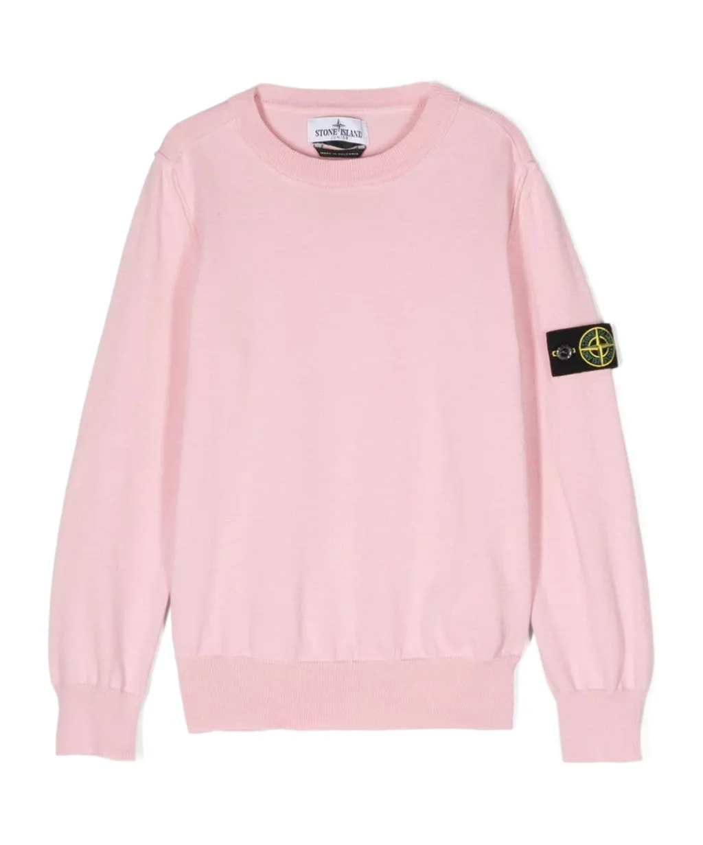 Compass-Motif Crewneck Jumper