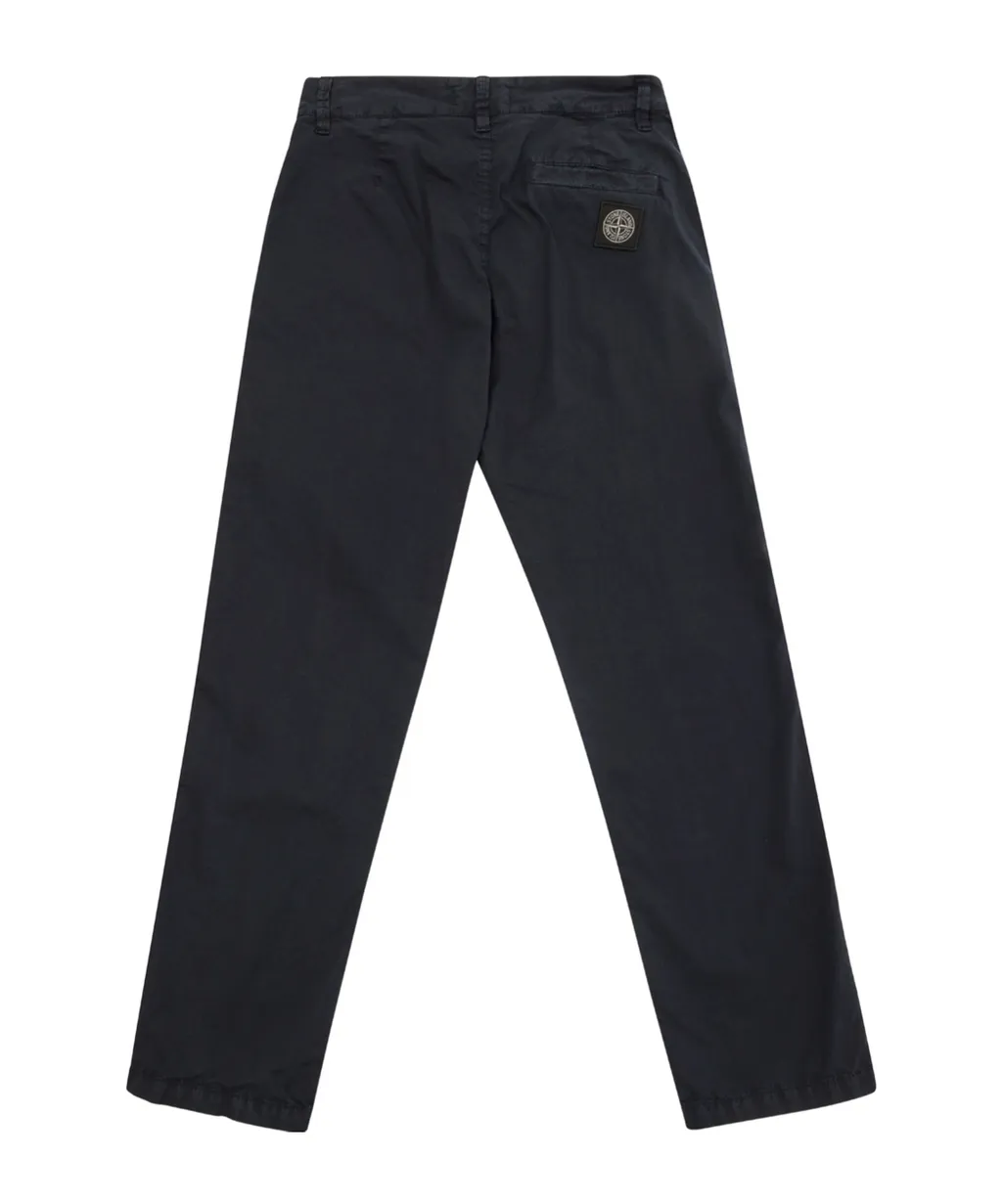 Compass-Patch Straight-Leg Trousers
