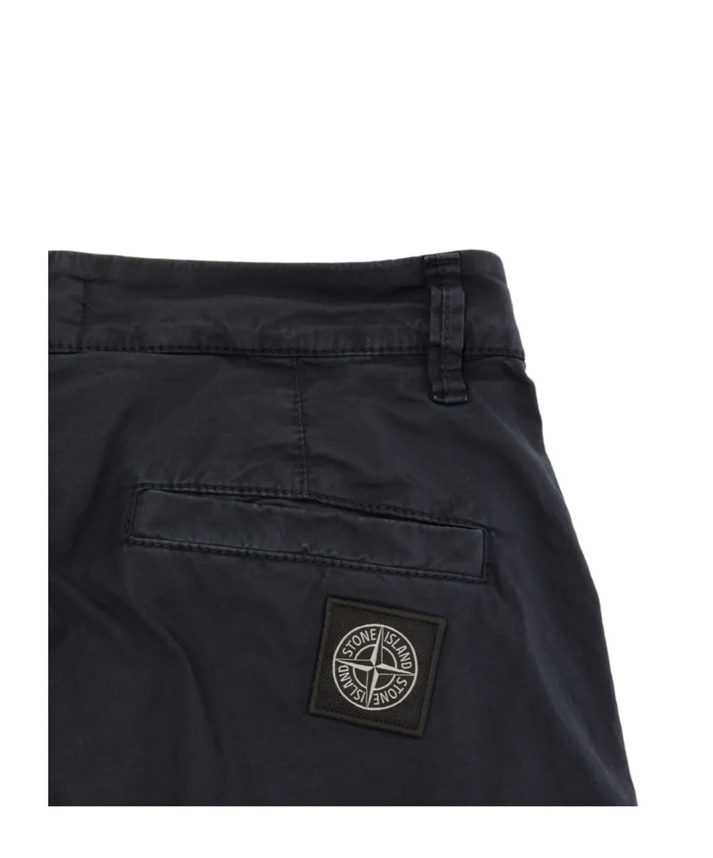 Compass-Patch Straight-Leg Trousers