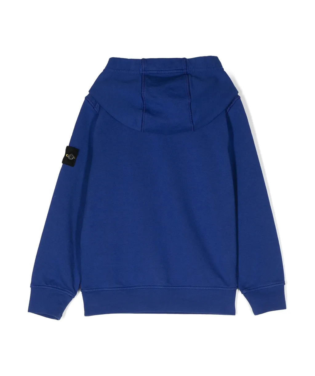 Compass-Patch Long-Sleeved Hoodie