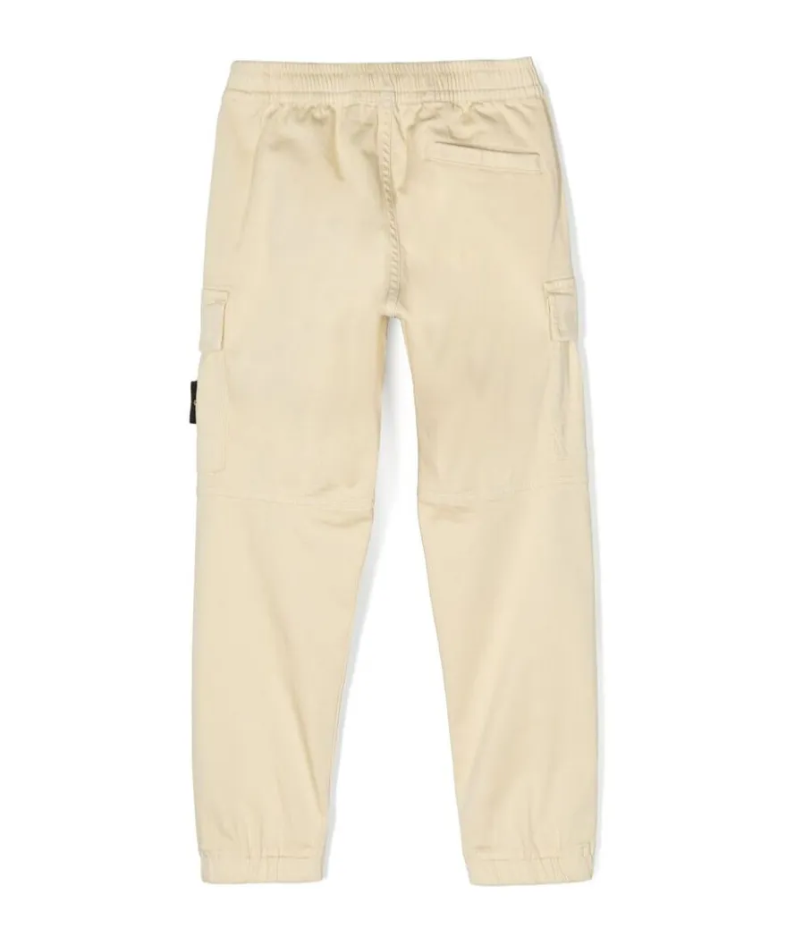Compass-Motif Elastic Waist Trousers
