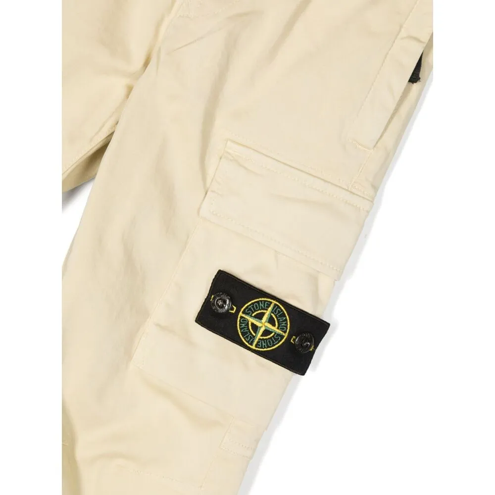 Compass-Motif Elastic Waist Trousers