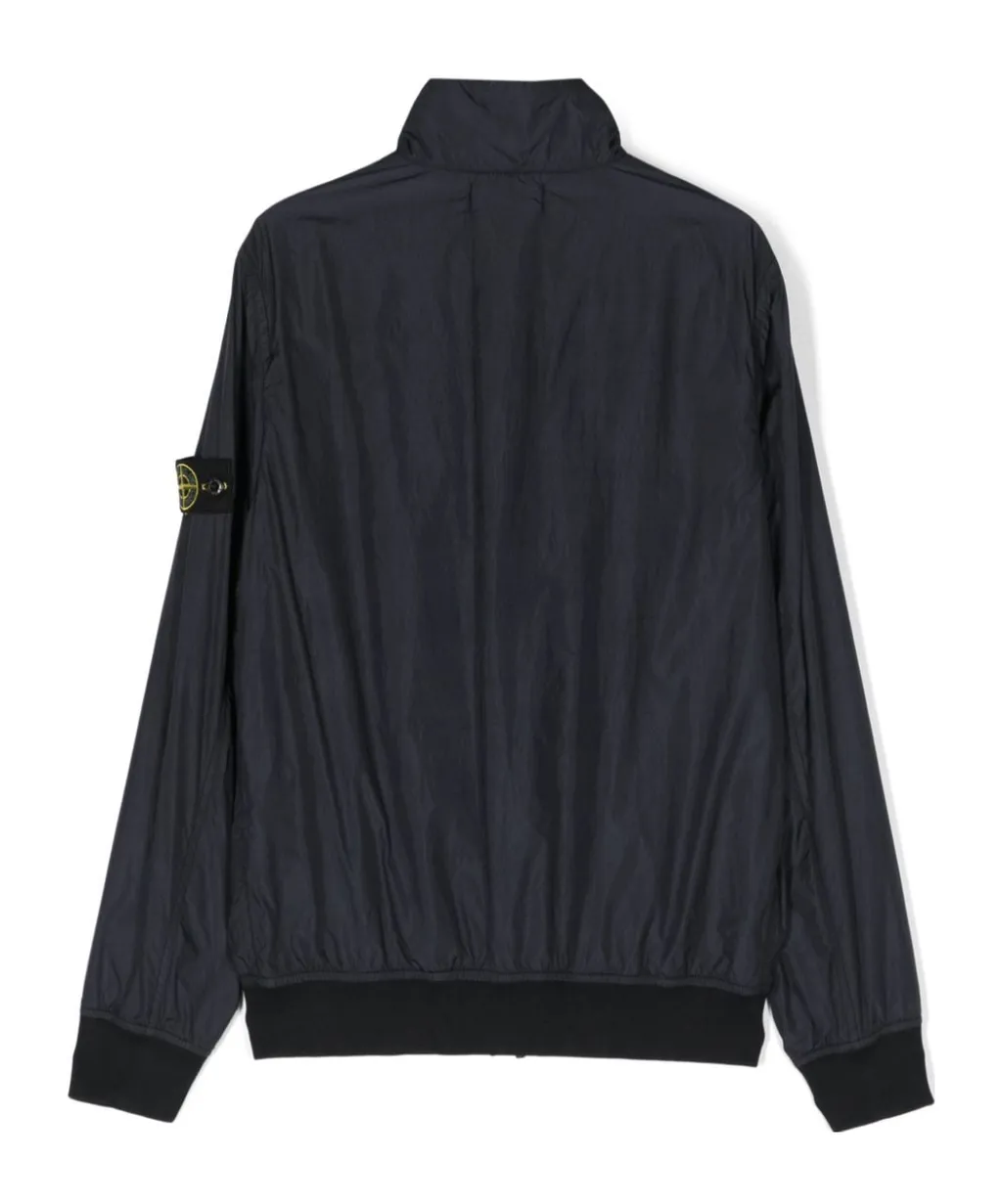Compass-Badge Zipped Bomber Jacket