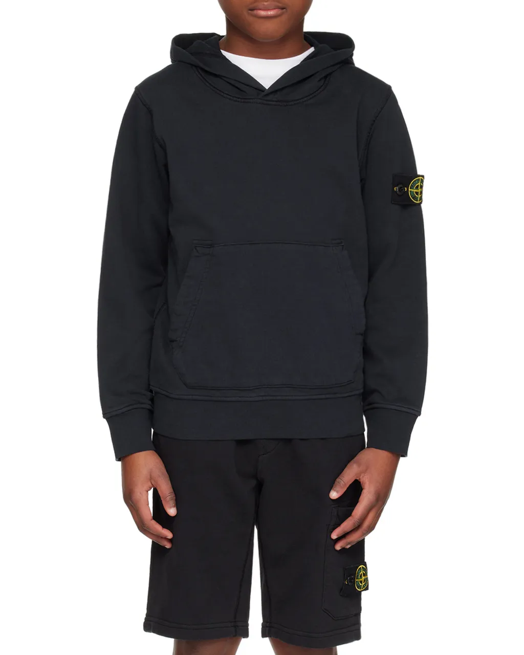 Junior Compass-Patch Long-Sleeved Hoodie