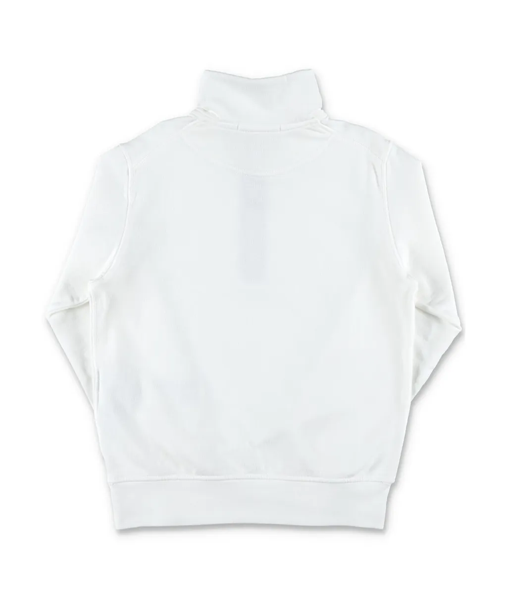 High-Neck Zip-Up Sweatshirt