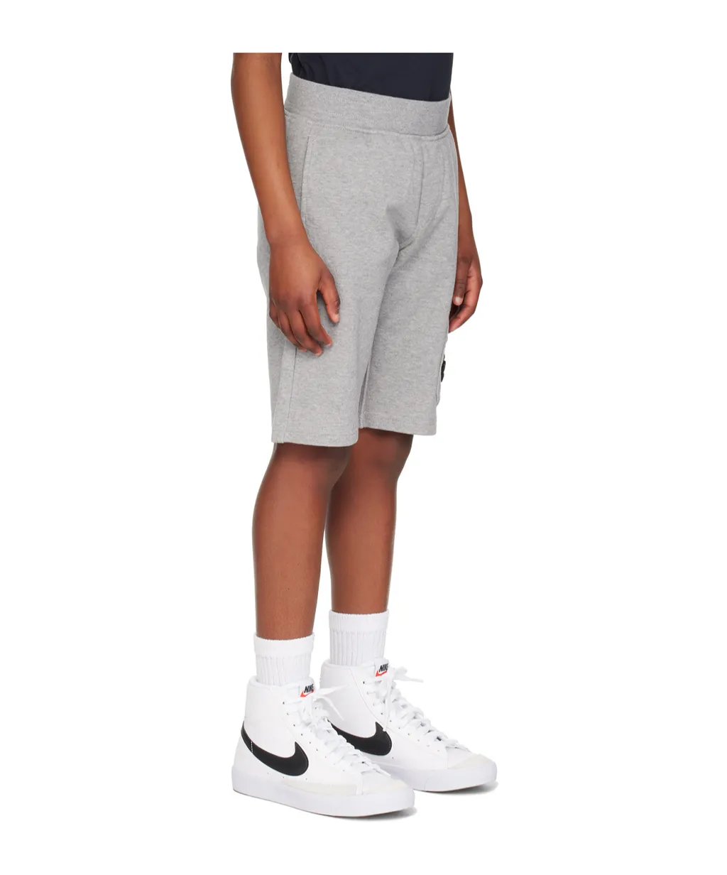 Compass-Badge Elasticated Waistband Shorts