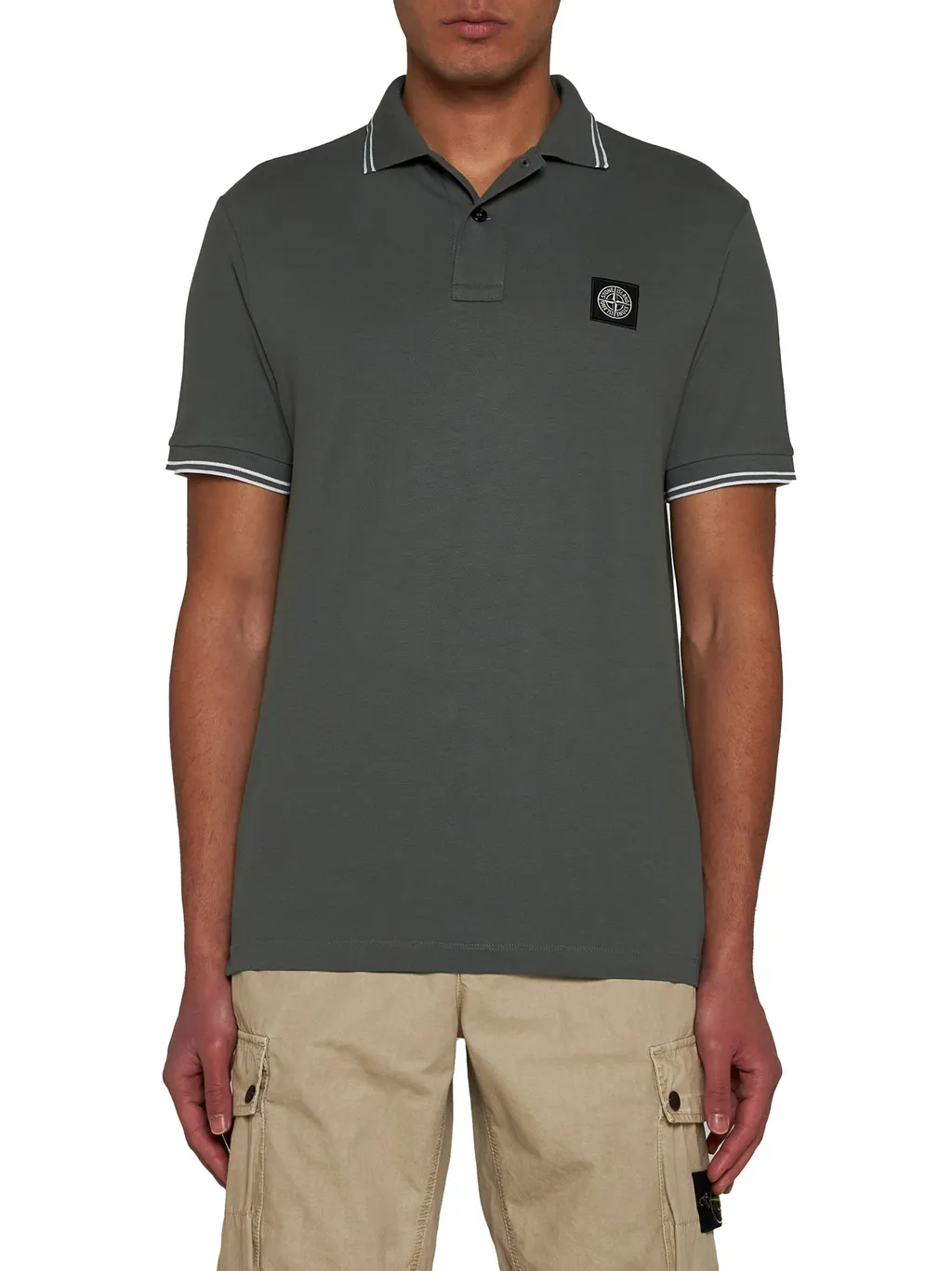 Logo Patch Short-Sleeved Polo Shirt
