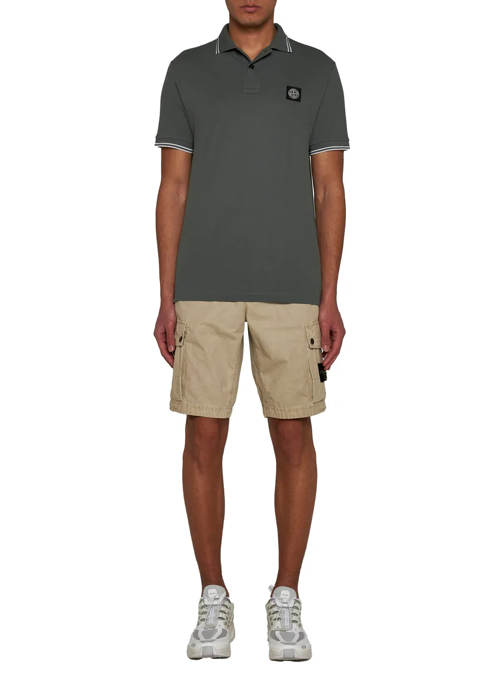 Logo Patch Short-Sleeved Polo Shirt