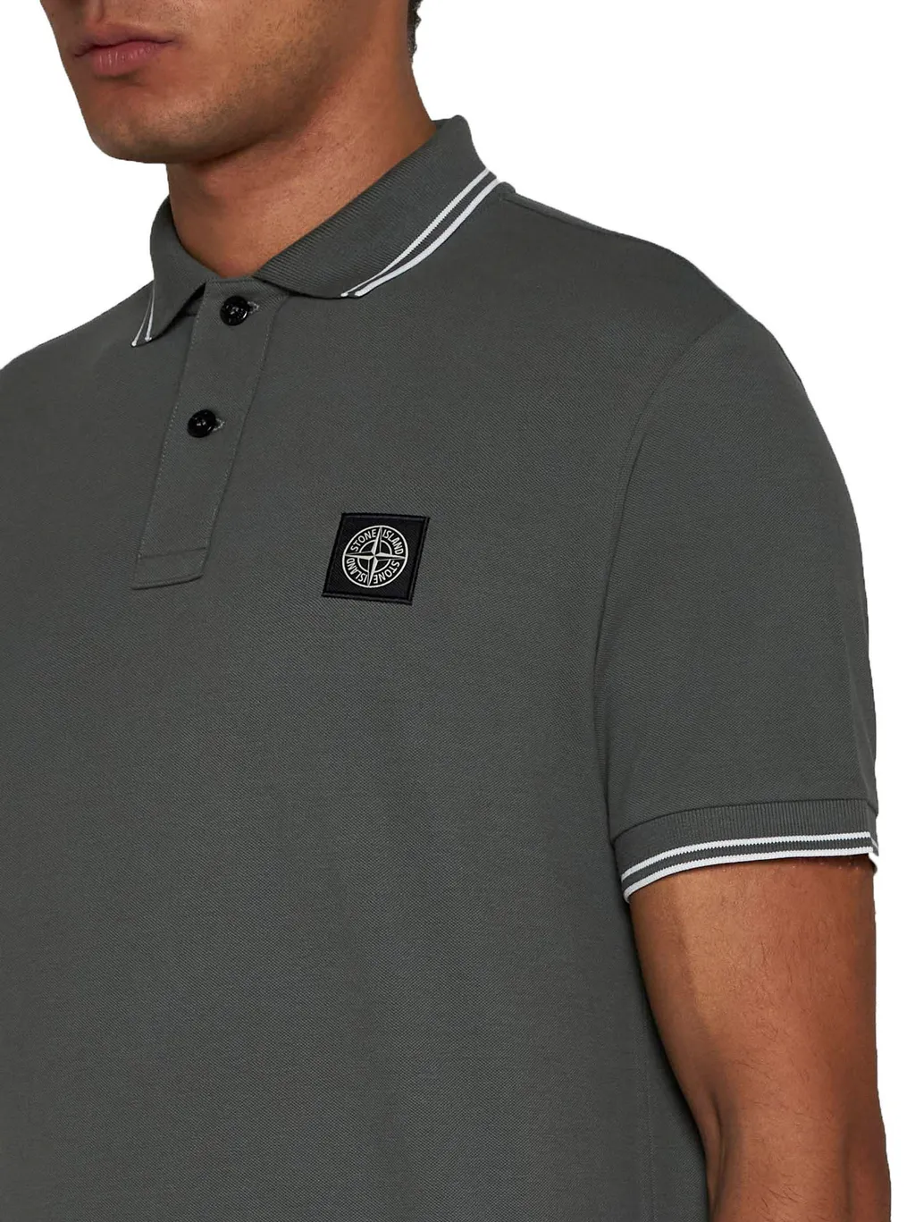 Logo Patch Short-Sleeved Polo Shirt