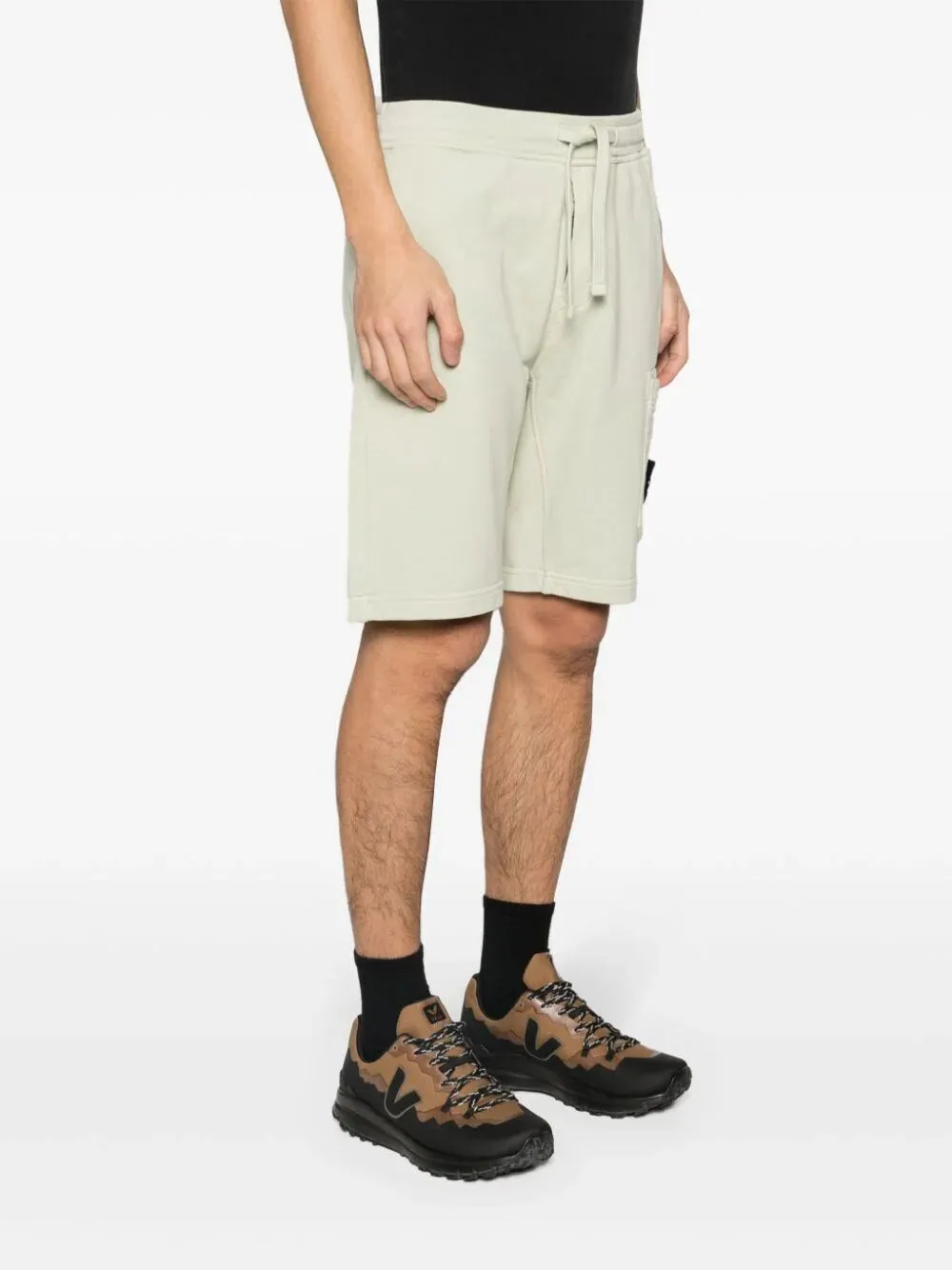 Logo Patch Drawstring Bermuda Shorts