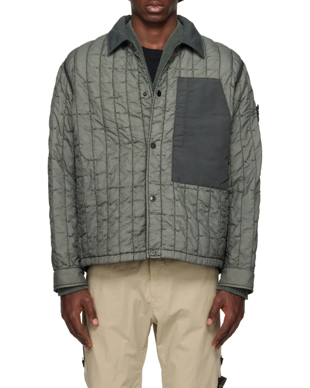 Pointed-Collared Buttoned Jacket
