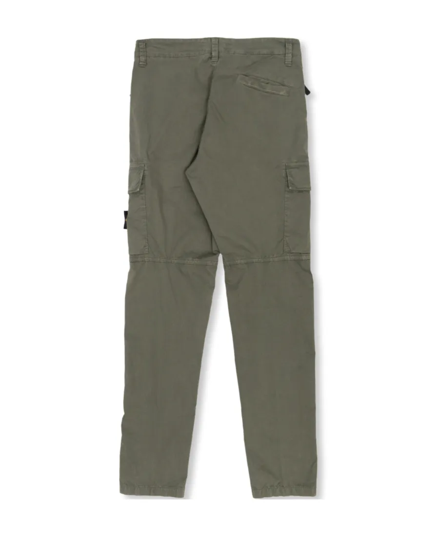 Compass-Badge Tapered-Leg Cargo Trousers