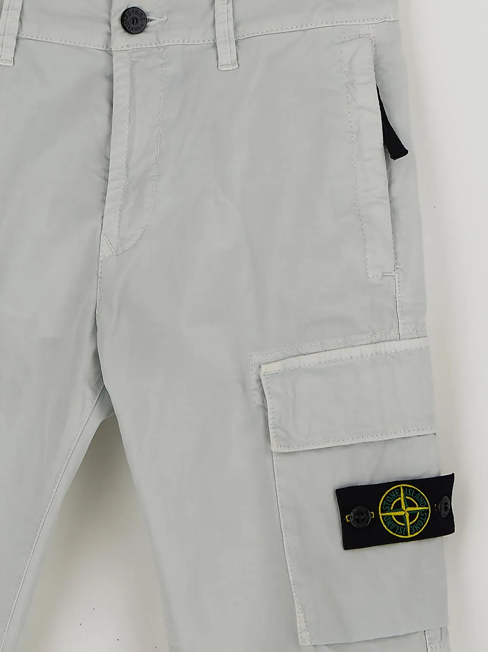 Compass-Patch Straight-Leg Cargo Trousers
