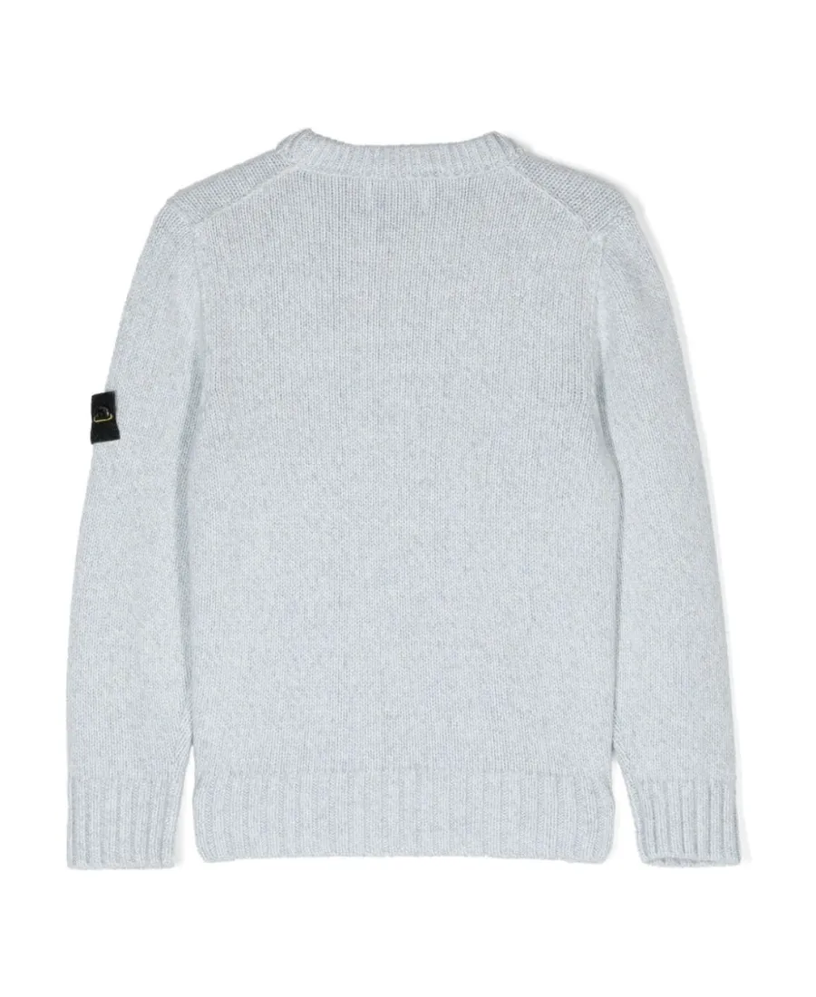Compass-Badge Marl-Knit Jumper