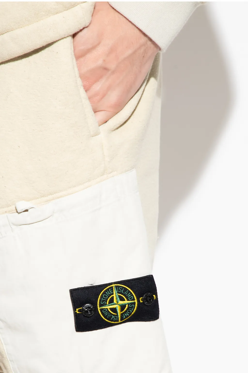 Compass-Badge Terry-Fleece Bermuda Shorts