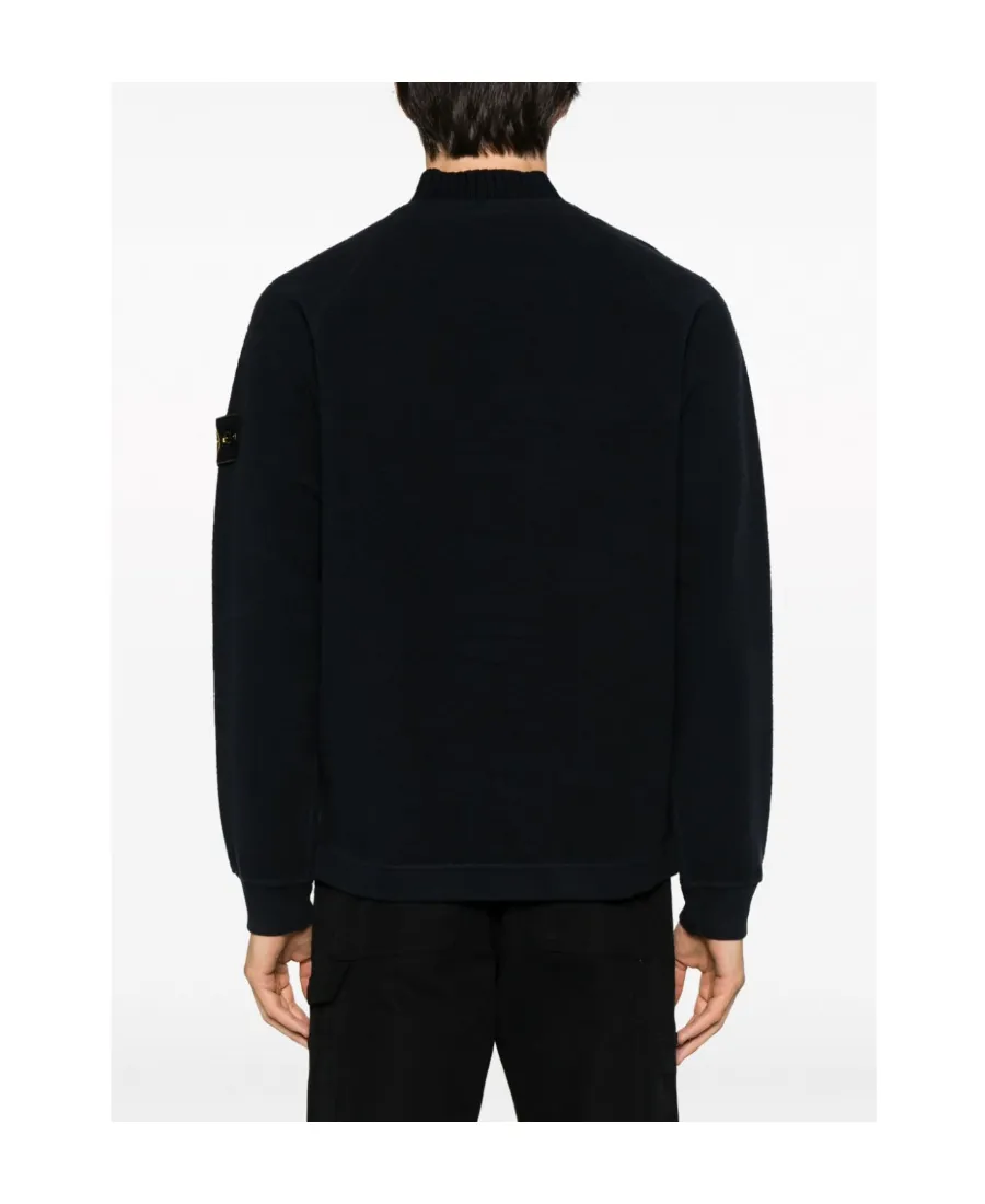 Compass-Motif Mock Neck Layered Sweatshirt