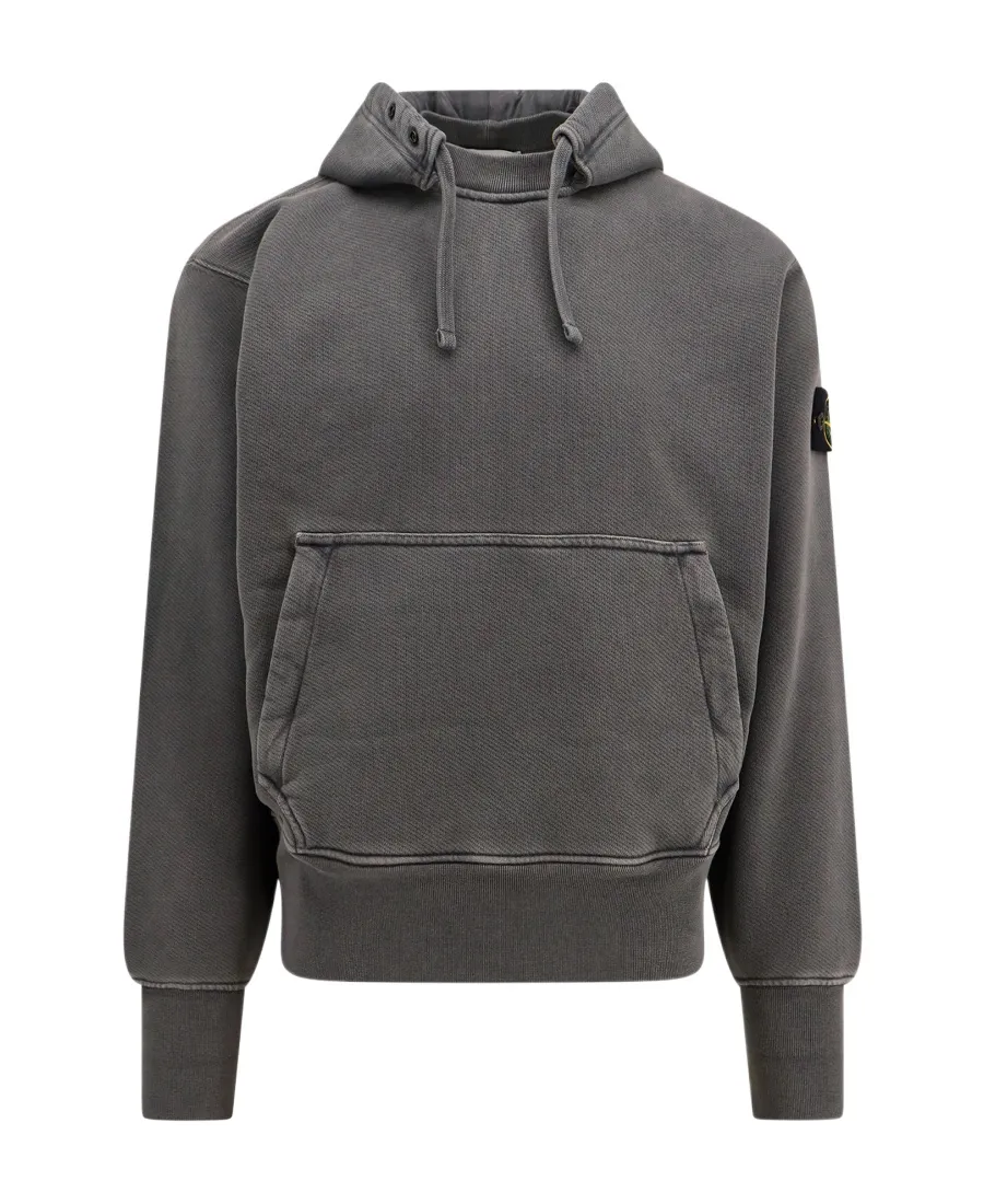 Compass-Patch Drawstring Hoodie