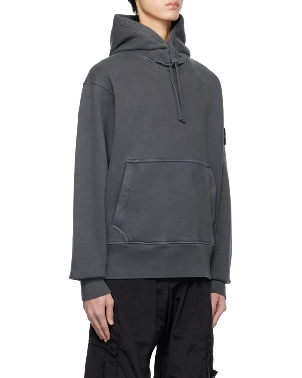 Compass-Patch Drawstring Hoodie