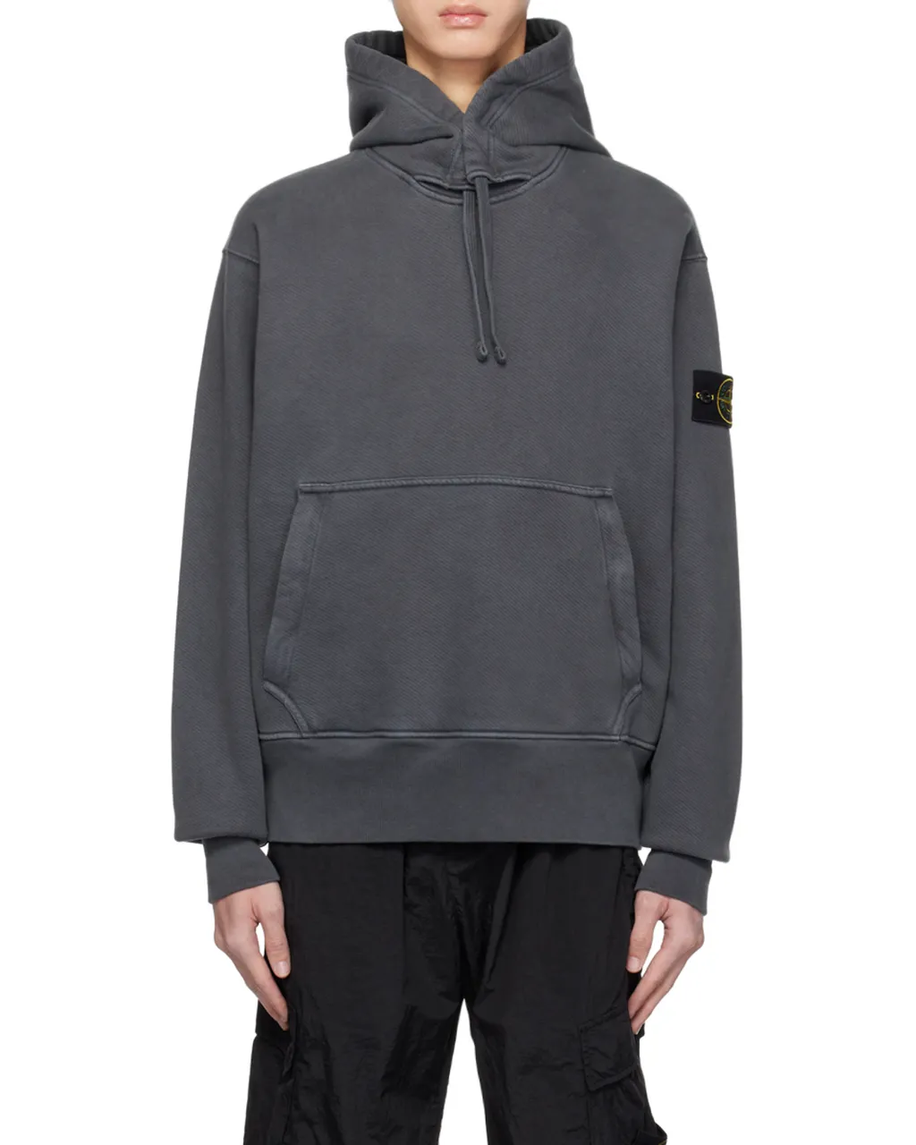 Compass-Patch Drawstring Hoodie