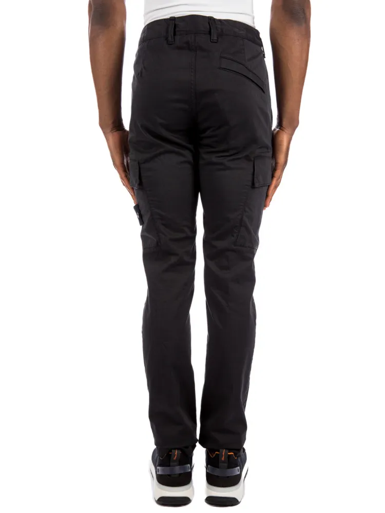 Compass-Patch Straight-Leg Trousers