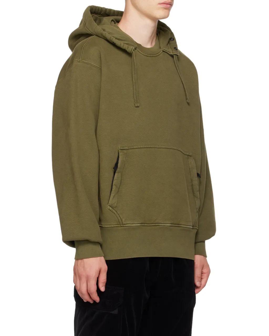 Compass-Patch Drawstring Hoodie