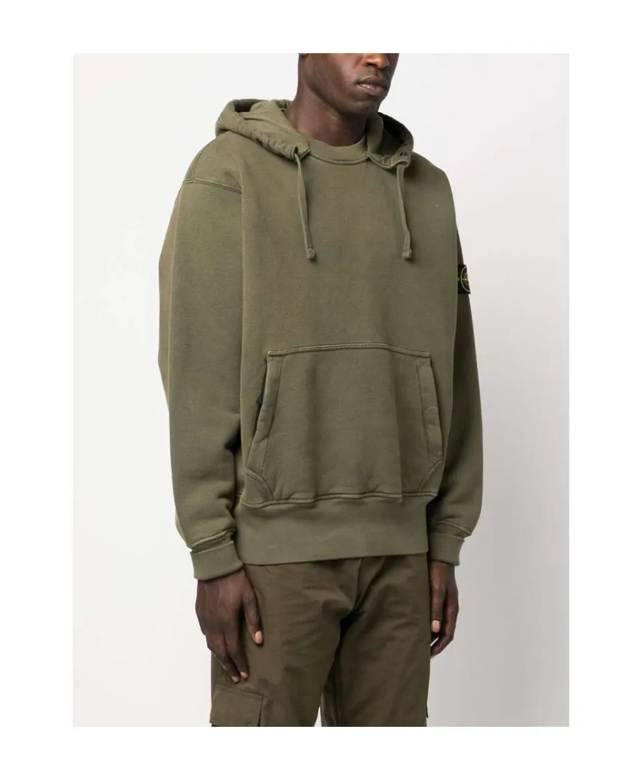Compass-Patch Drawstring Hoodie