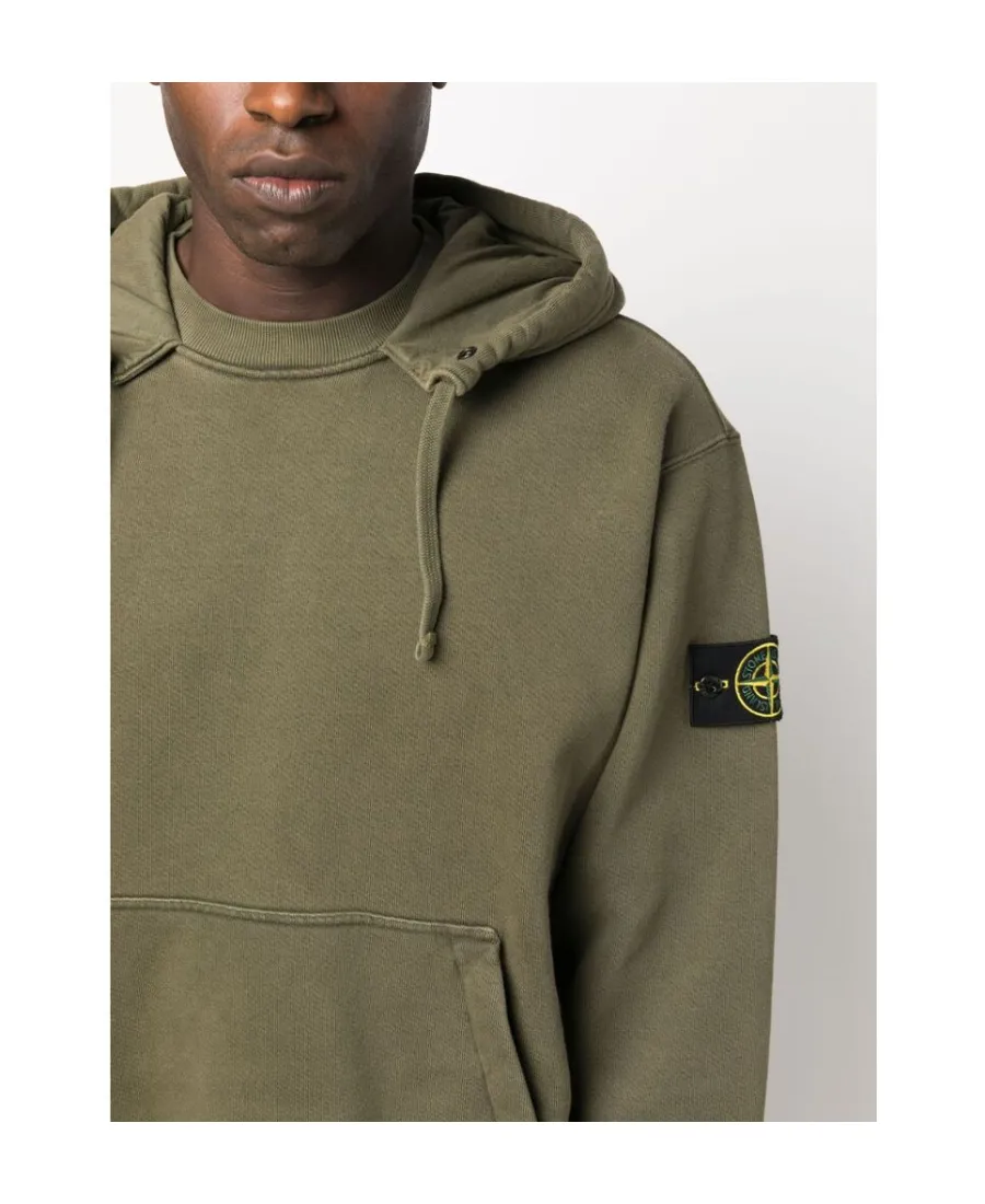 Compass-Patch Drawstring Hoodie