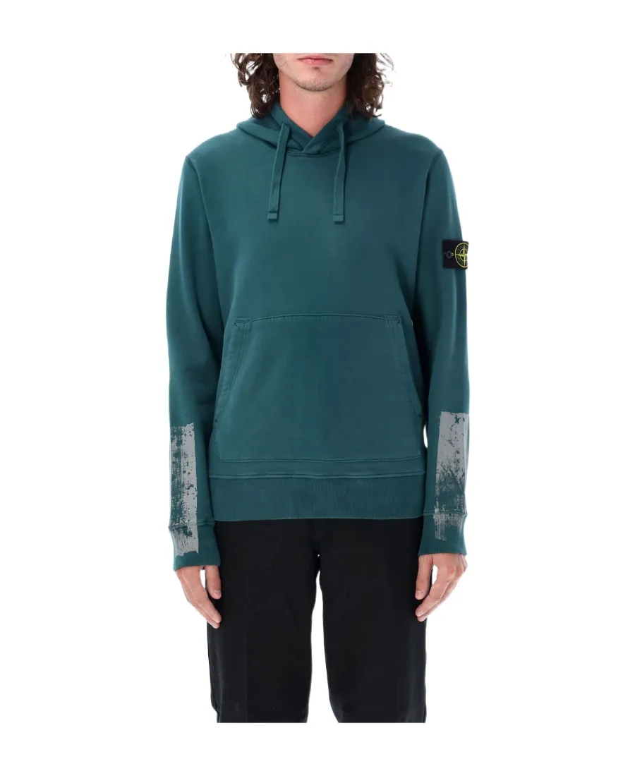 Compass-Motif Cotton Hoodie