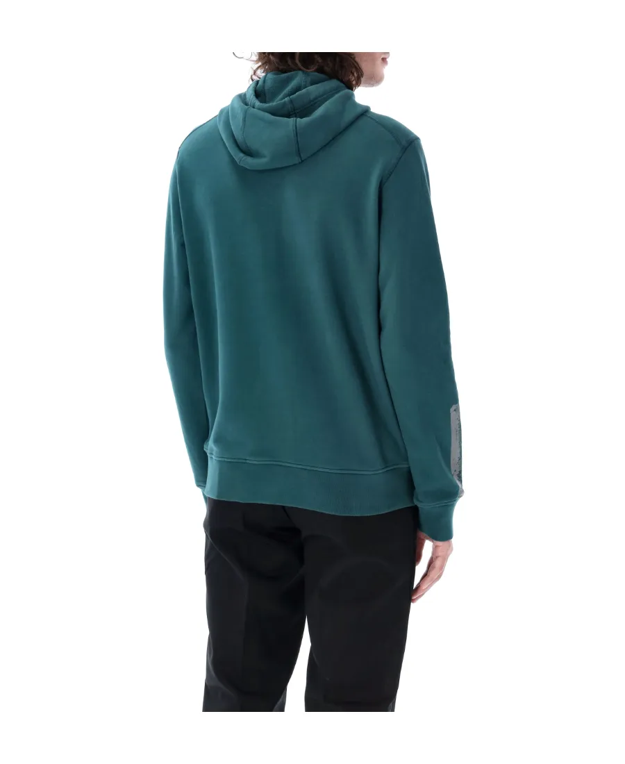 Compass-Motif Cotton Hoodie