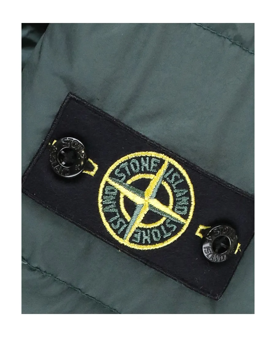 Compass-Badge Hooded Padded Coat