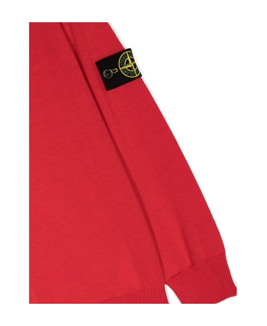 Compass-Patch Crewneck Jumper