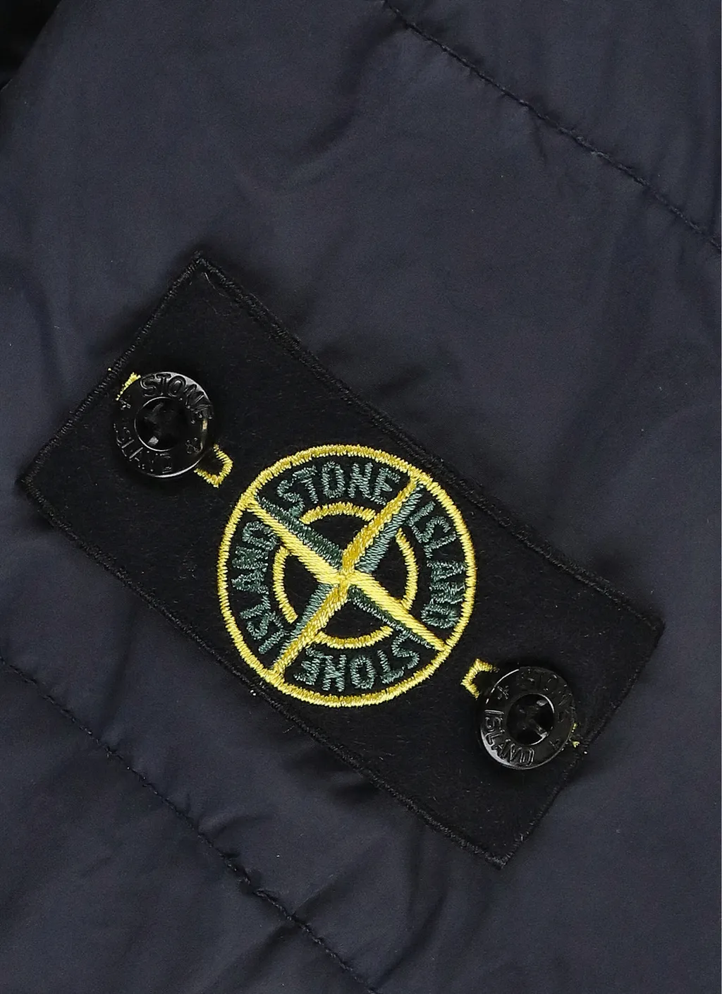 Compass-Motif Long-Sleeved Padded Coat