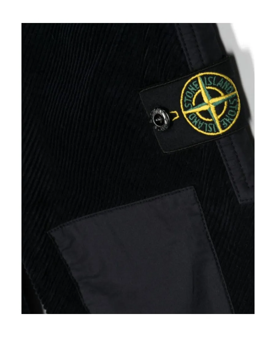 Patchwork-Designed Straight-Leg Trousers