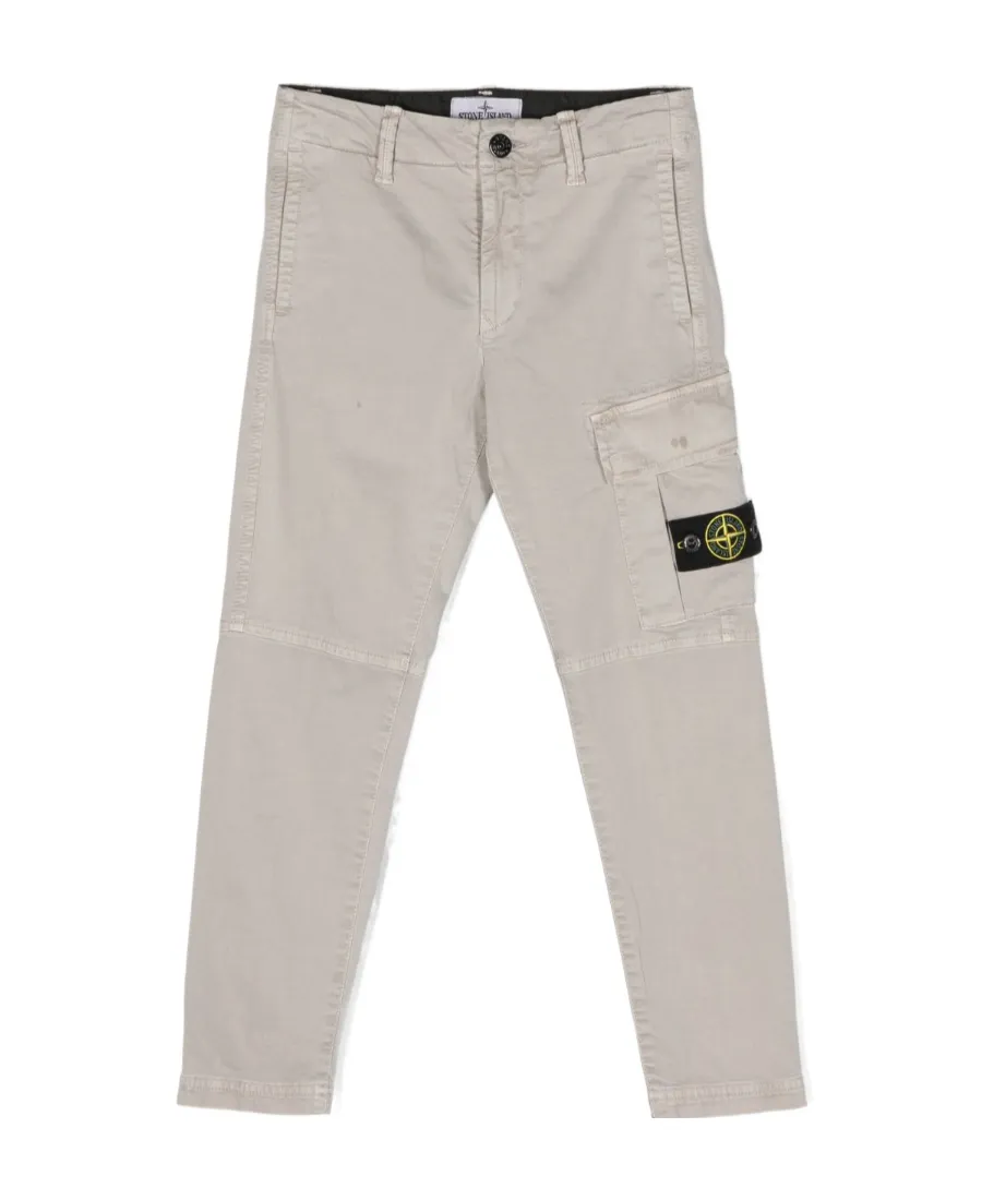 Compass-Patch Straight-Leg Cargo Trousers