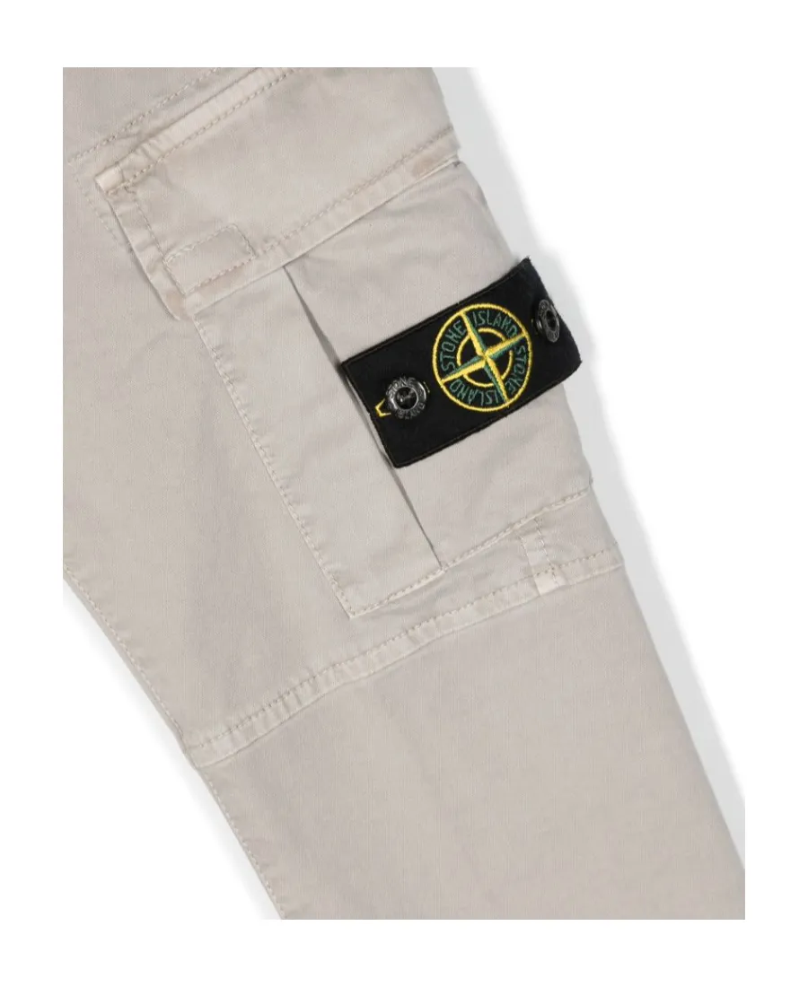 Compass-Patch Straight-Leg Cargo Trousers
