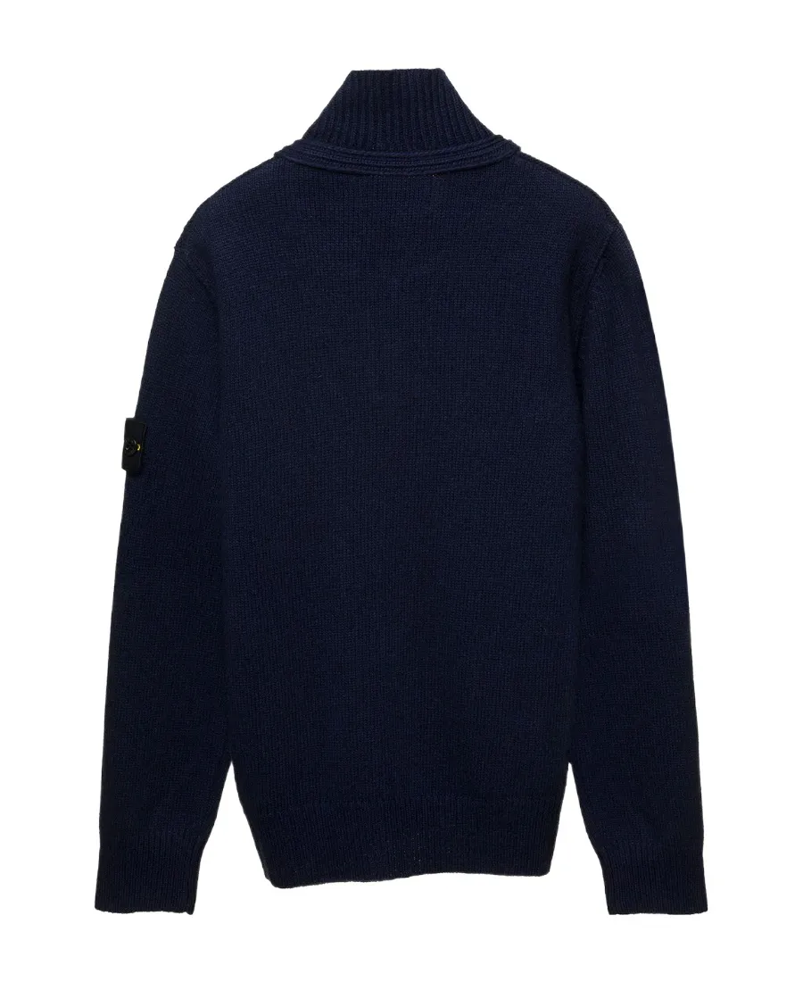 Compass Logo-Patch Buttoned Cardigan