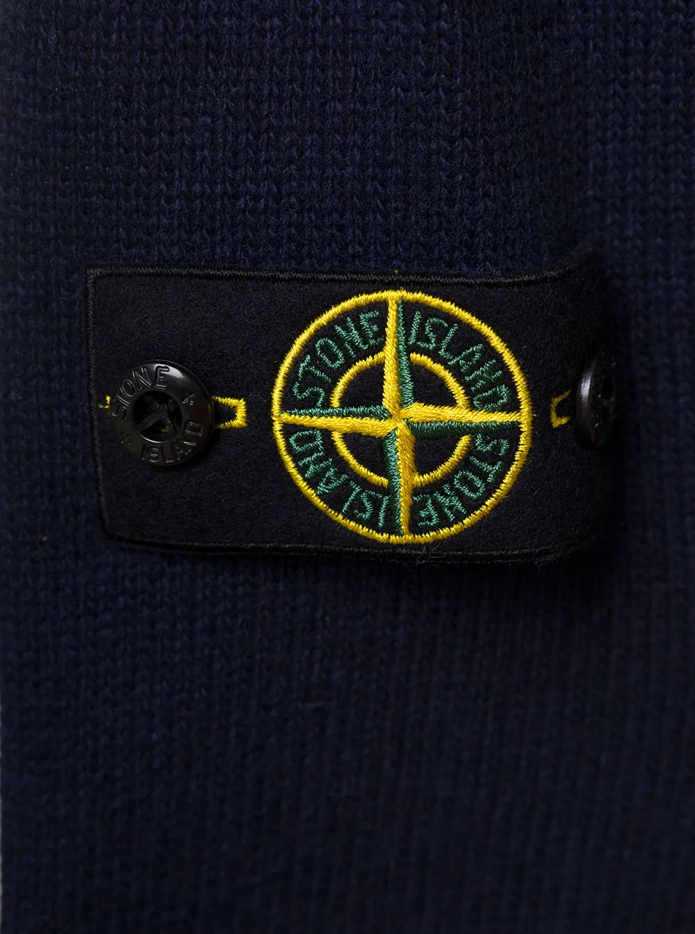 Compass Logo-Patch Buttoned Cardigan