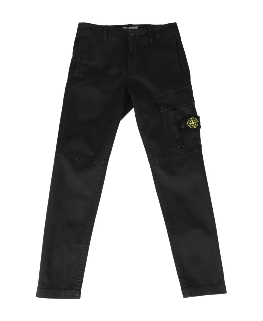 Compass-Patch Straight-Leg Cargo Trousers