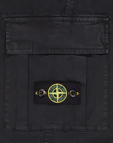 Compass-Patch Straight-Leg Cargo Trousers