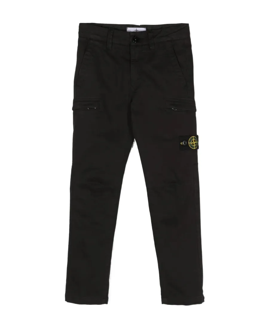 Compass-Motif Cotton Trousers
