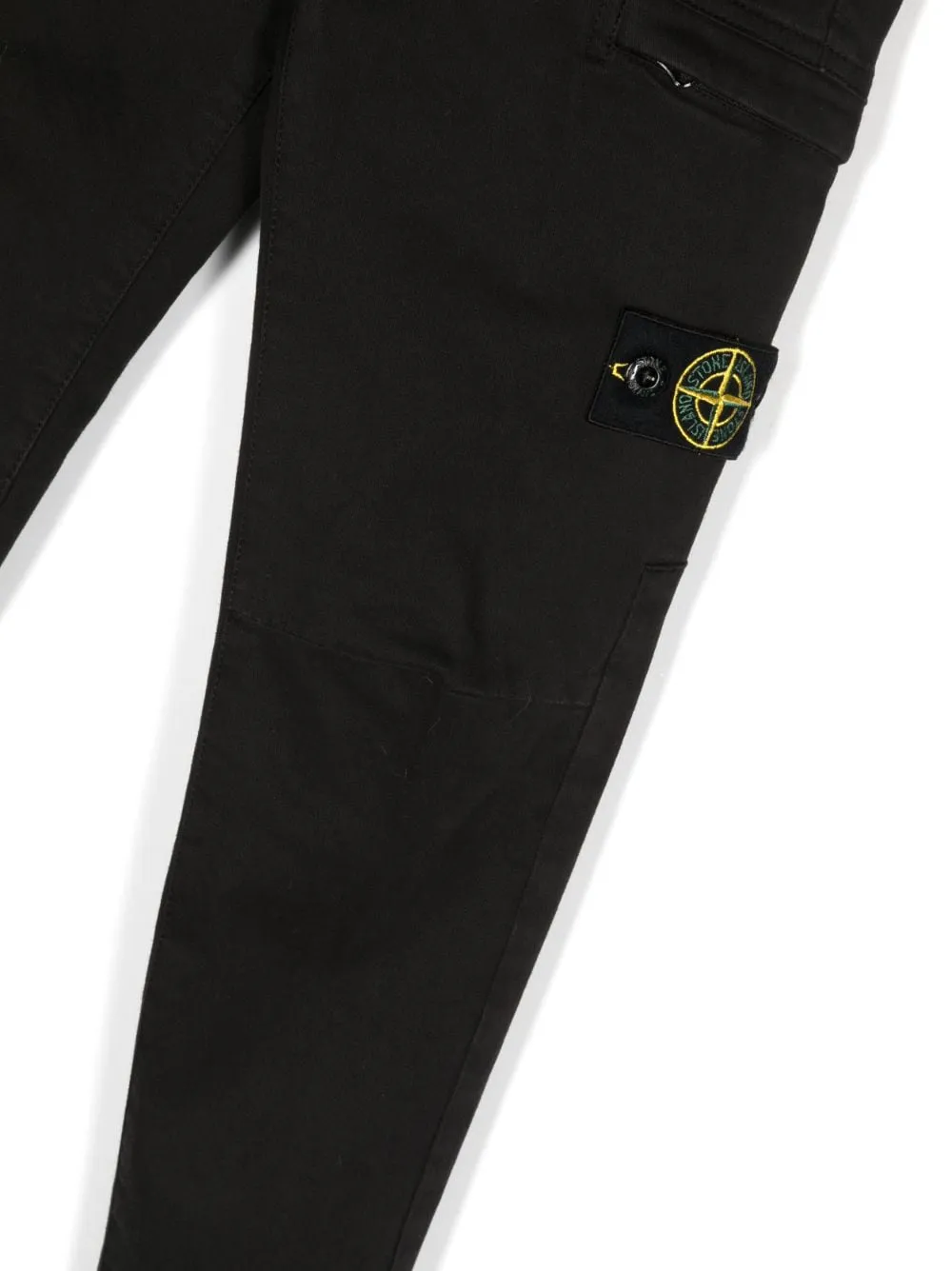 Compass-Motif Cotton Trousers