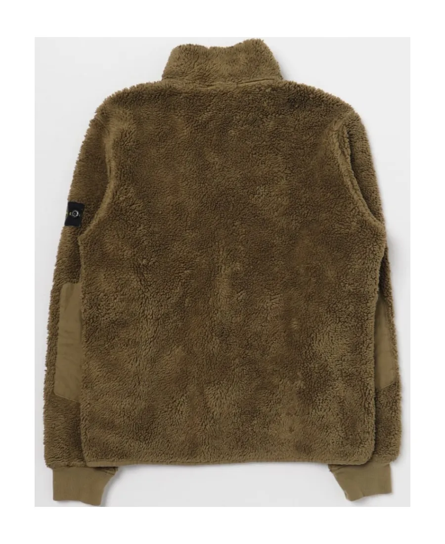 Junior Compass-Patch Sherpa Zipped Jacket