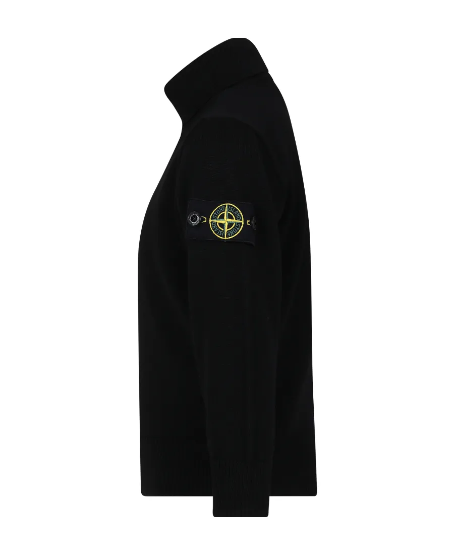 Compass-Badge Roll-Neck Jumper
